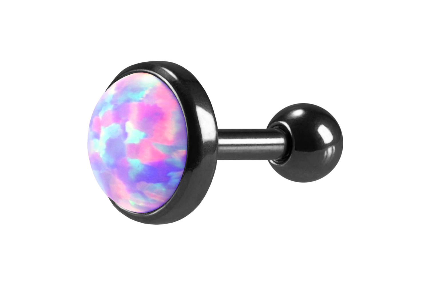 Chirurgenstahl Ohrpiercing SYNTHETISCHER OPAL ++SALE++